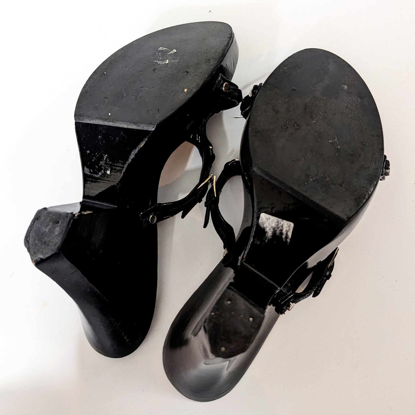 Dior wedge mules by Galliano Collection bondage F/W 2003 - EU40|7UK|9US