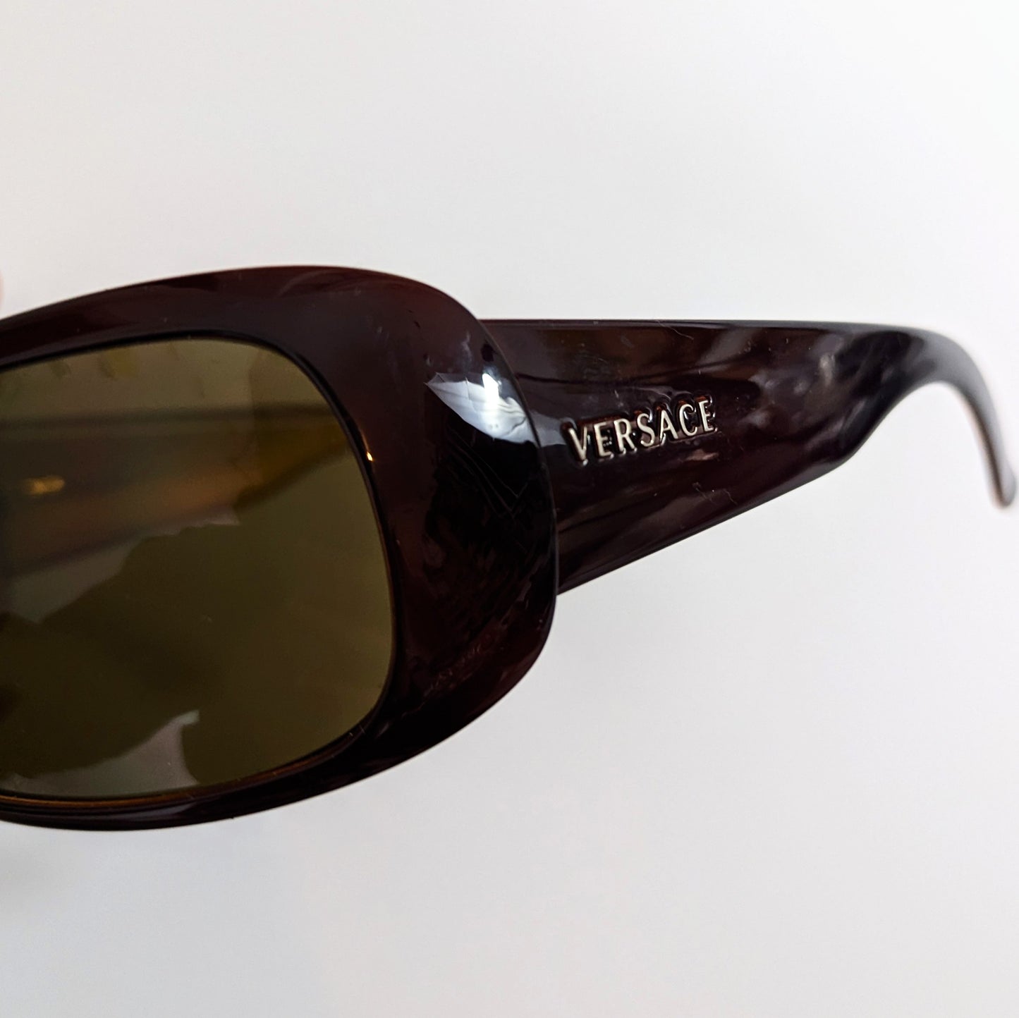 Versace burgundy mask sunglasses