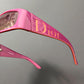 Purple and orange Dior “Your Dior 2” logo sunglasses by Galliano.