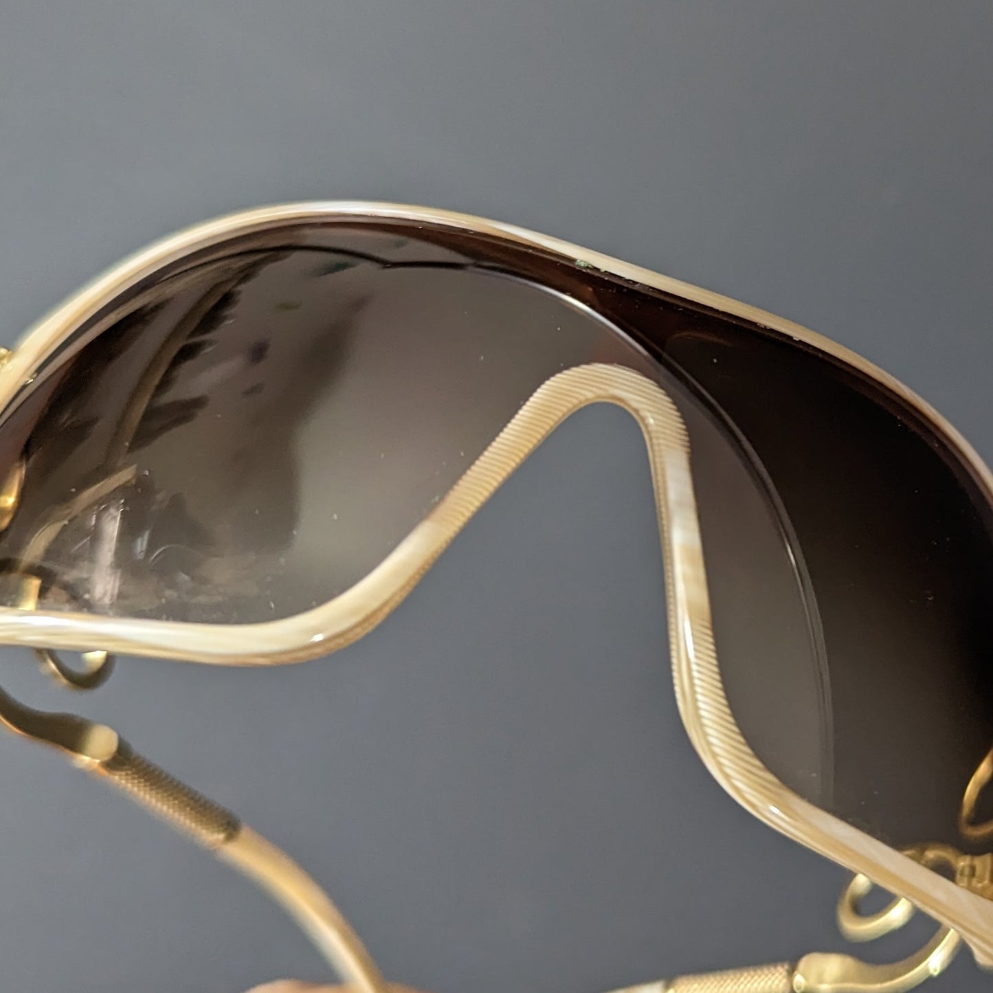Roberto Cavalli beige mask glasses – Al fintage