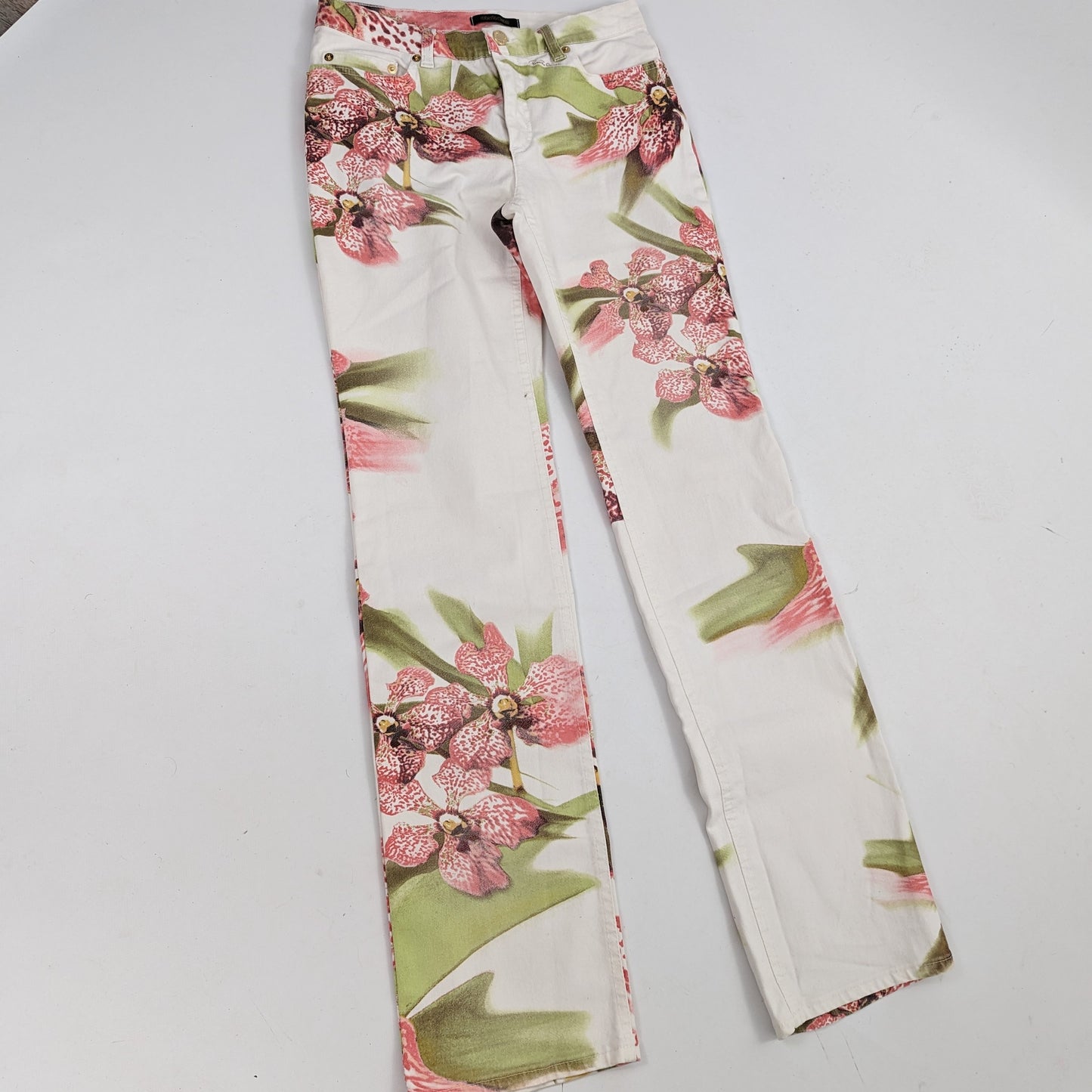 Roberto Cavalli flower jeans - M