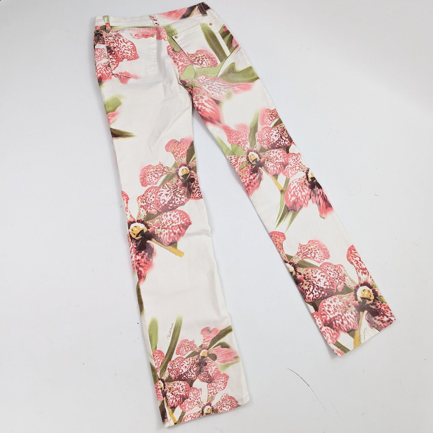 Roberto Cavalli flower jeans - M