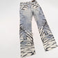 Roberto Cavalli washed jeans pants with tiger print - M/L