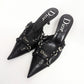 Dior slippers by Galliano F/W 2003 bondage collection - FR37 | UK4| US6