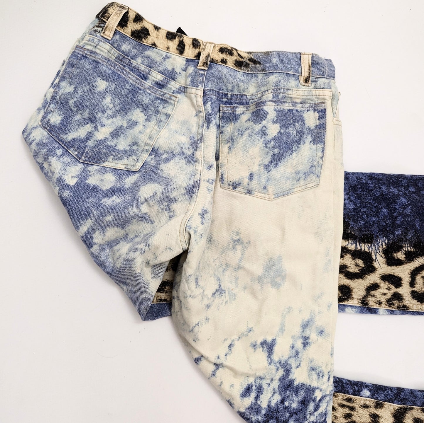 Roberto Cavalli blue animal pattern jeans - S