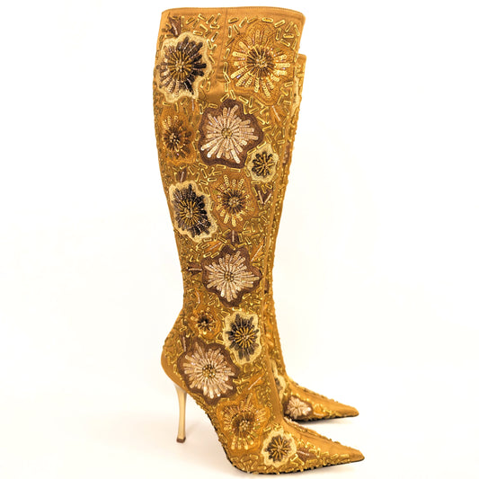 Gianmarco Lorenzi embroidered boots - EU37|UK4|US5,5