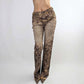 Roberto Cavalli Jeans Brown psychedelic print - S/M