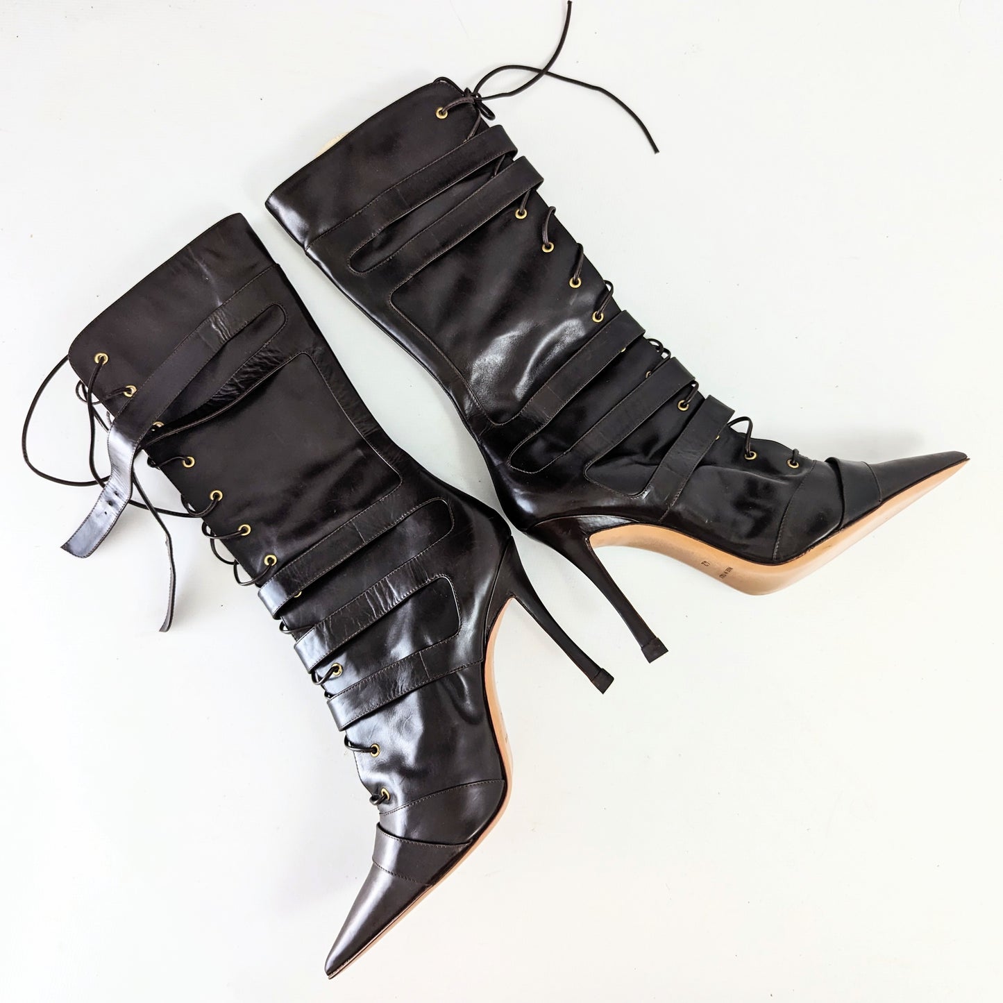 Dior Buckle Leather Boot by Galliano - EU42|UK9|US11