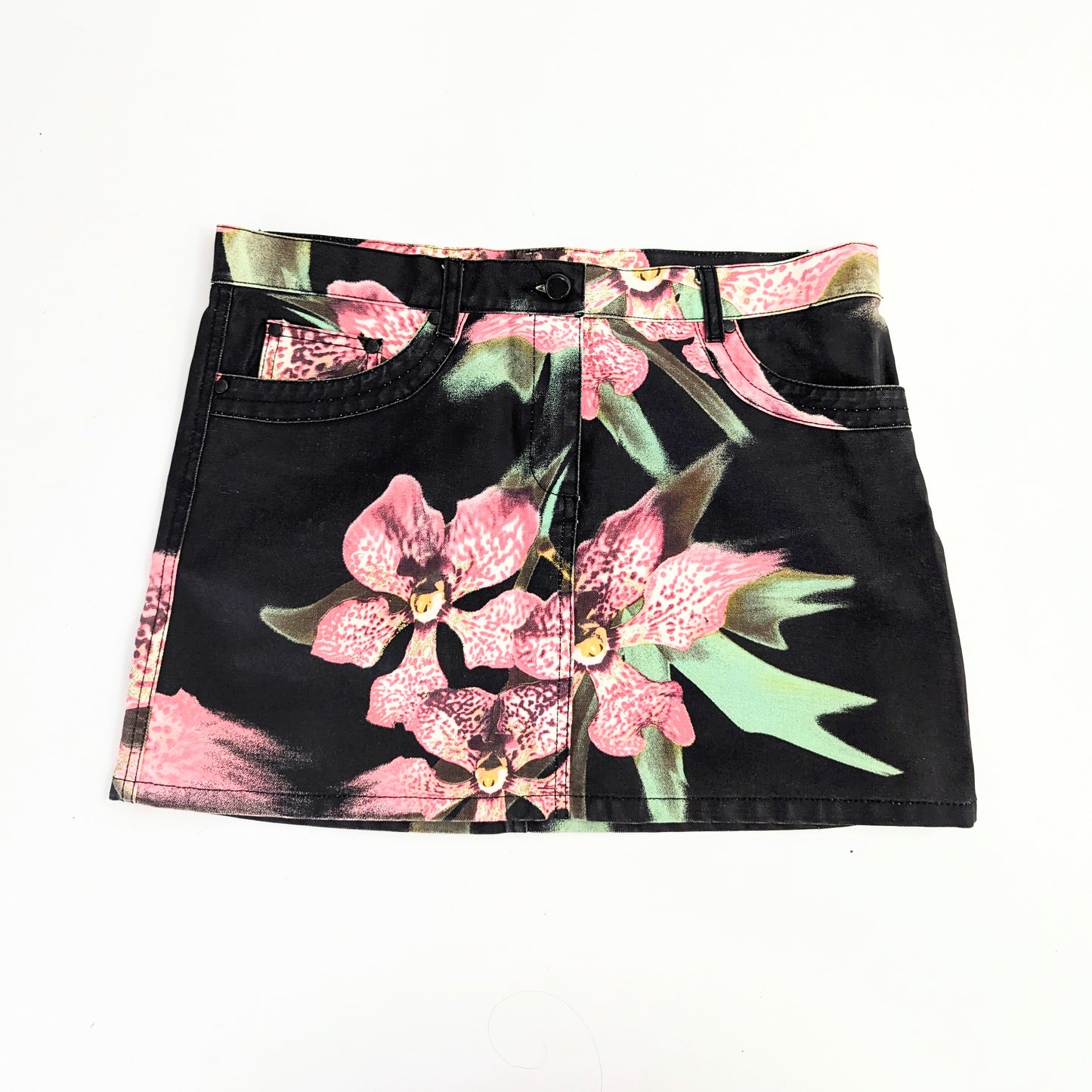 Roberto Cavalli flower skirt and shirt set