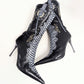 El Dantes black leather python style boots - EU37|UK4|US5,5