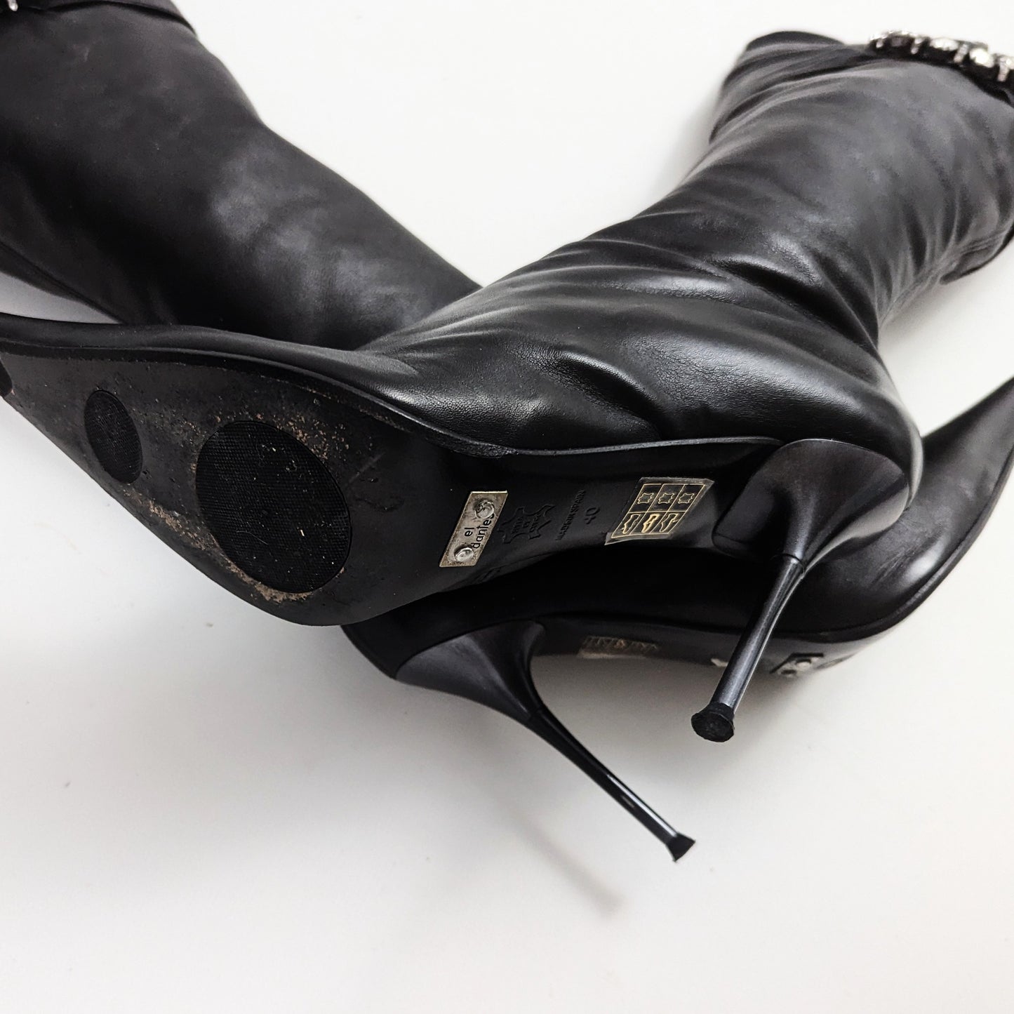 Black Leather El Dantes Boots - EU40|7UK|9US