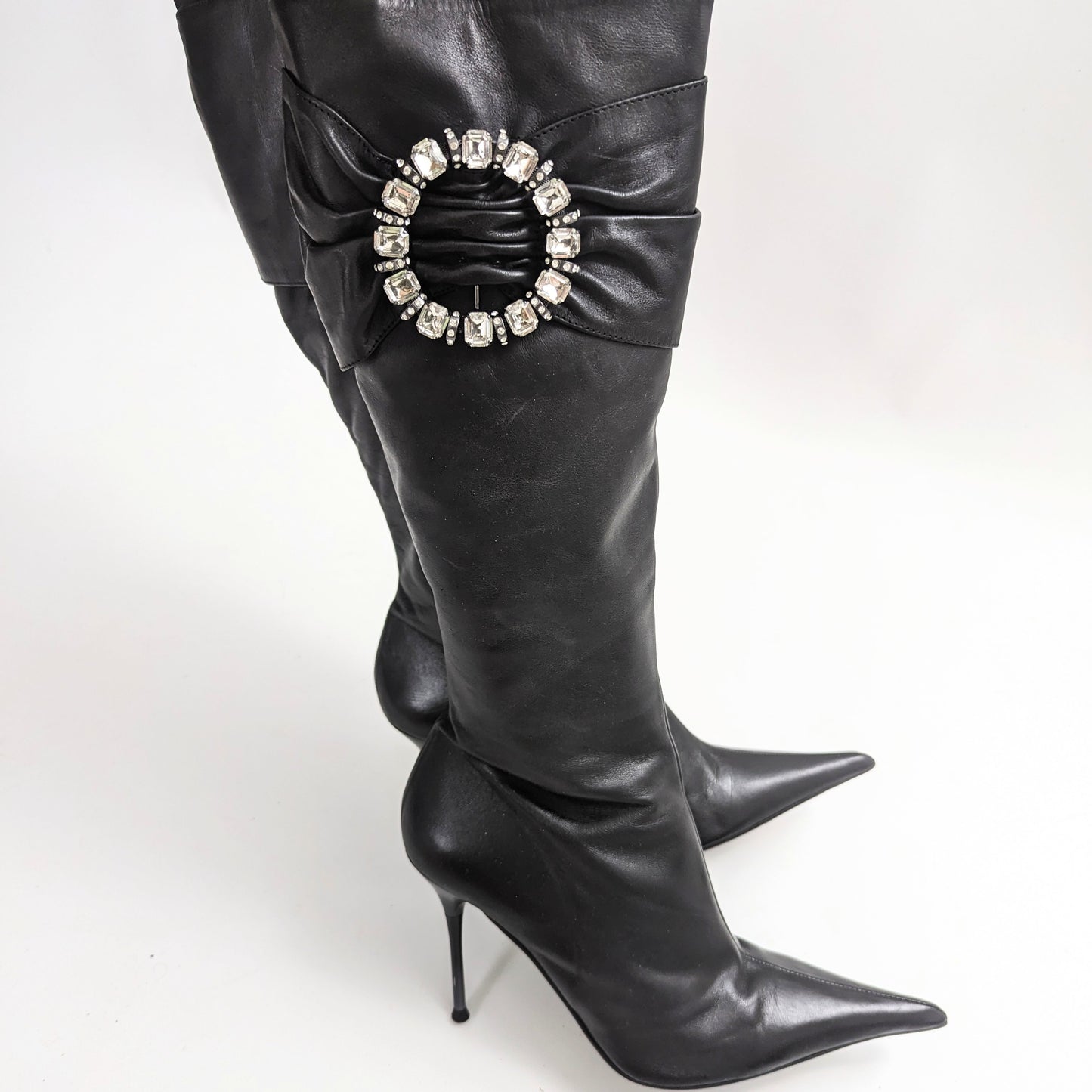 Black Leather El Dantes Boots - EU40|7UK|9US