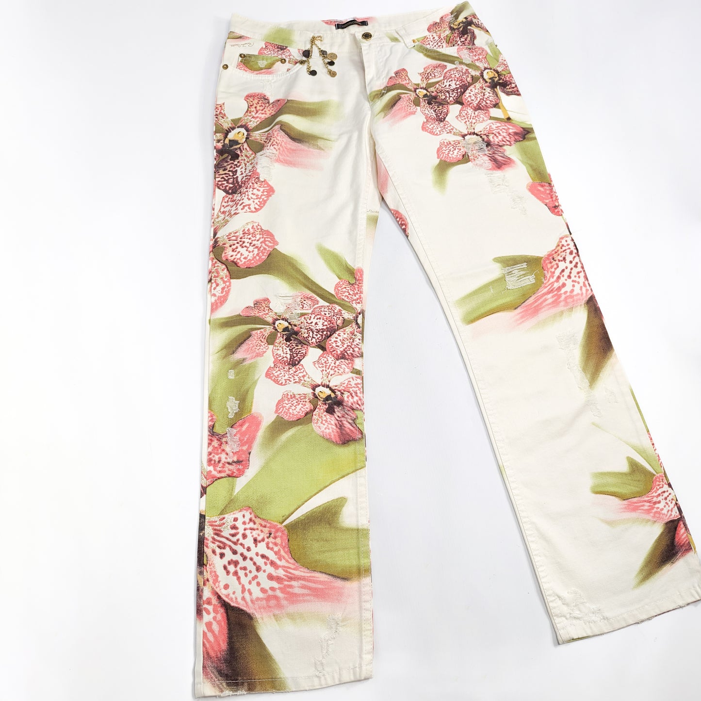 Roberto Cavalli flower jeans - L