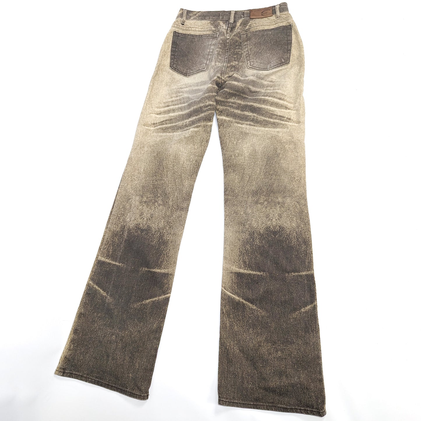 Roberto Cavalli gold khaki wash jeans - S