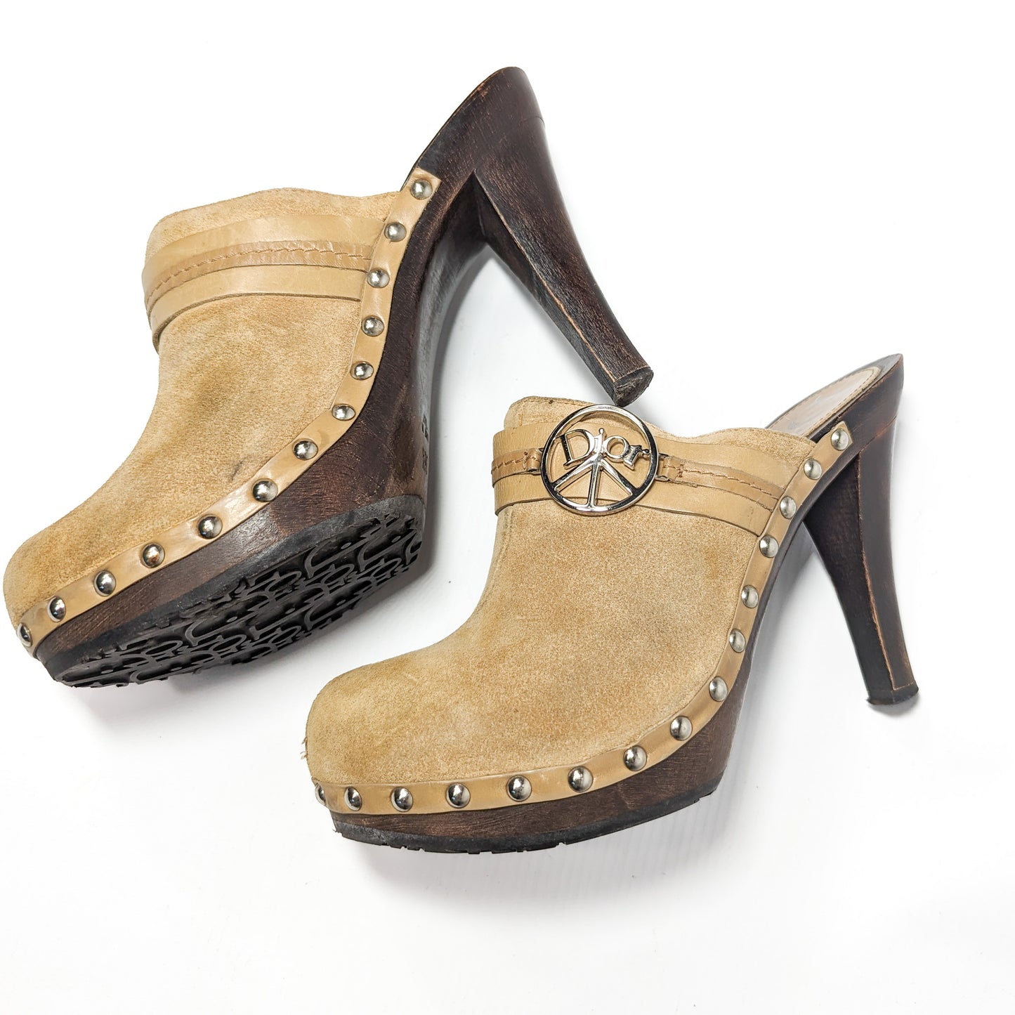 Dior Sabot Mules by Galliano "Peace and Love" - EU36.5|UK3.5|US5.5