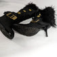 Black Dsquared2 boots lined with real fur - EU39|UK6|US8