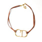 Dior necklace by Gallaino in “CD” leather