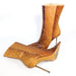 Gianmarco Lorenzi orange python ankle boots - EU38.5|5.5UK|7.5US