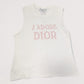 I love Dior tank top white pink - L