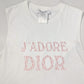 I love Dior tank top white pink - L