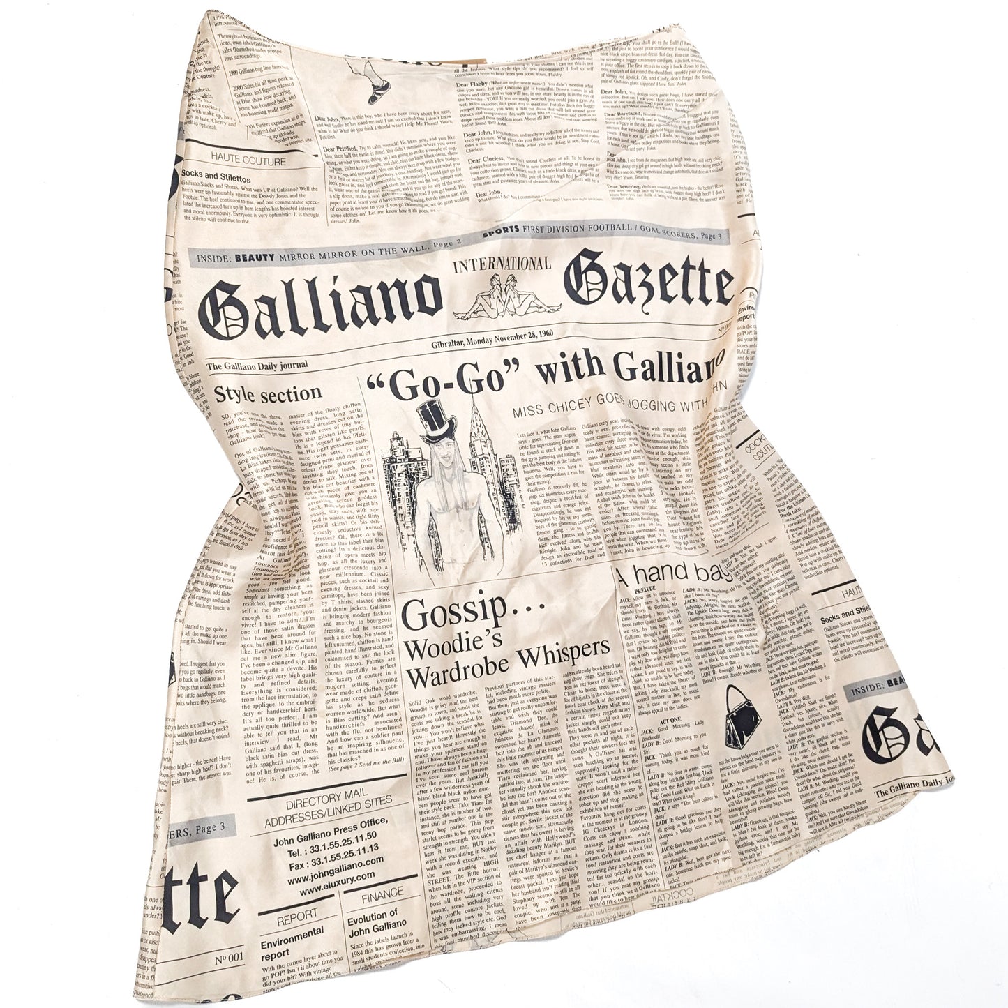 Gazette silk skirt John Galliano