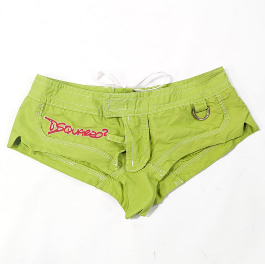 Dsquared2 green mini shorts