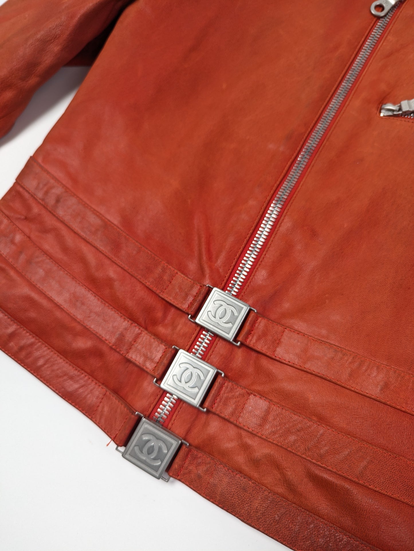 Chanel S/S 2002 Red Leather Jacket