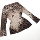 Roberto Cavalli fur trompe l'oeil t-shirt