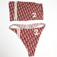 Dior burgundy monogram bikini by Galliano - S/S 2002