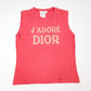 "J'adore Dior" orange pink tank top - L