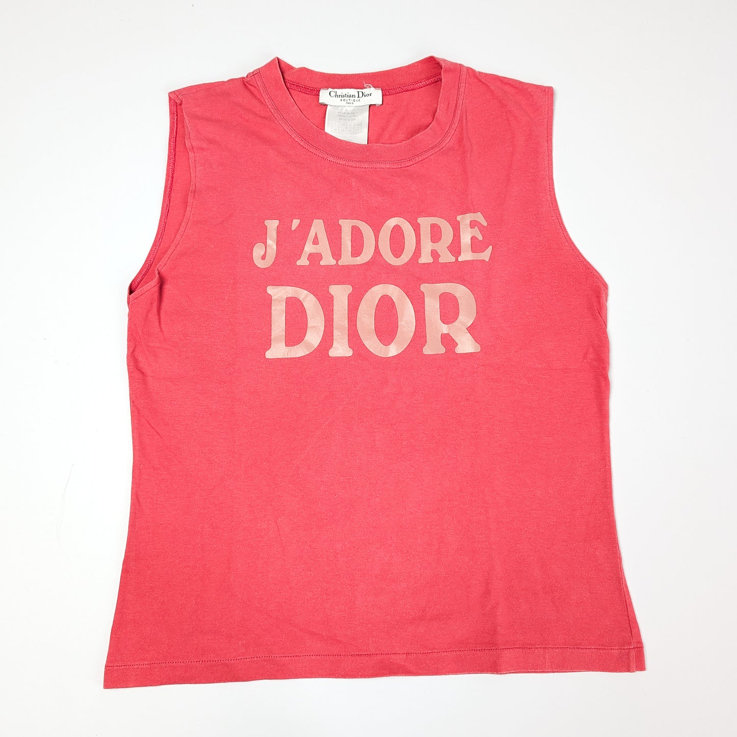 "J'adore Dior" orange pink tank top - L