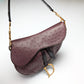 Purple Saddle Bag in Dior Ostrich Leather by Galliano - F/W 2000