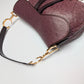 Purple Saddle Bag in Dior Ostrich Leather by Galliano - F/W 2000