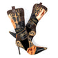 Roberto Cavalli patchwork leather and fur boots - EU39|UK6|US8