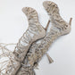 Roberto Cavalli high-top tie sandals - EU39|UK6|US8