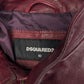 Dsquared2 Burgundy Lace-Up Leather Jacket