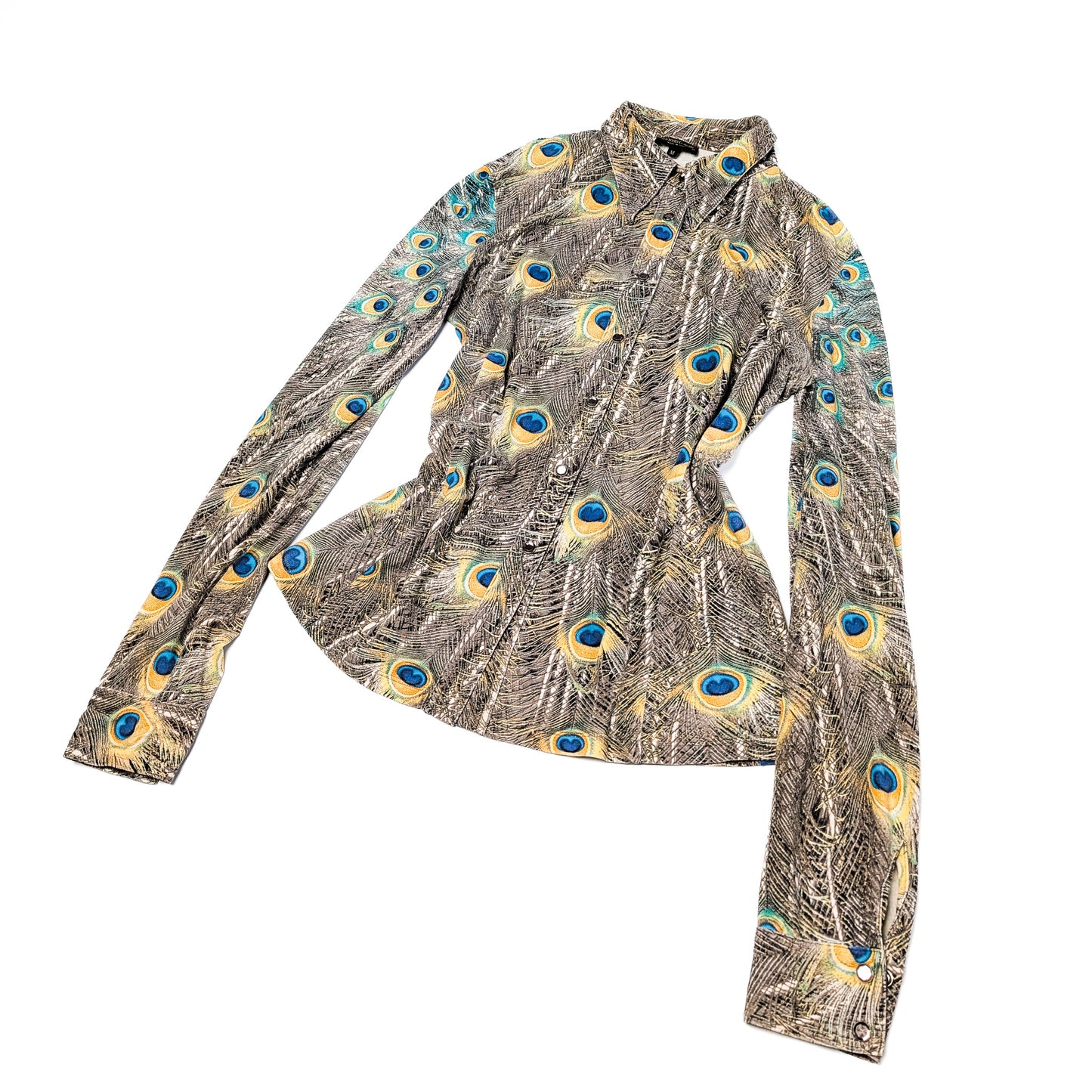 Roberto Cavalli peacock shirt - F/W 1999