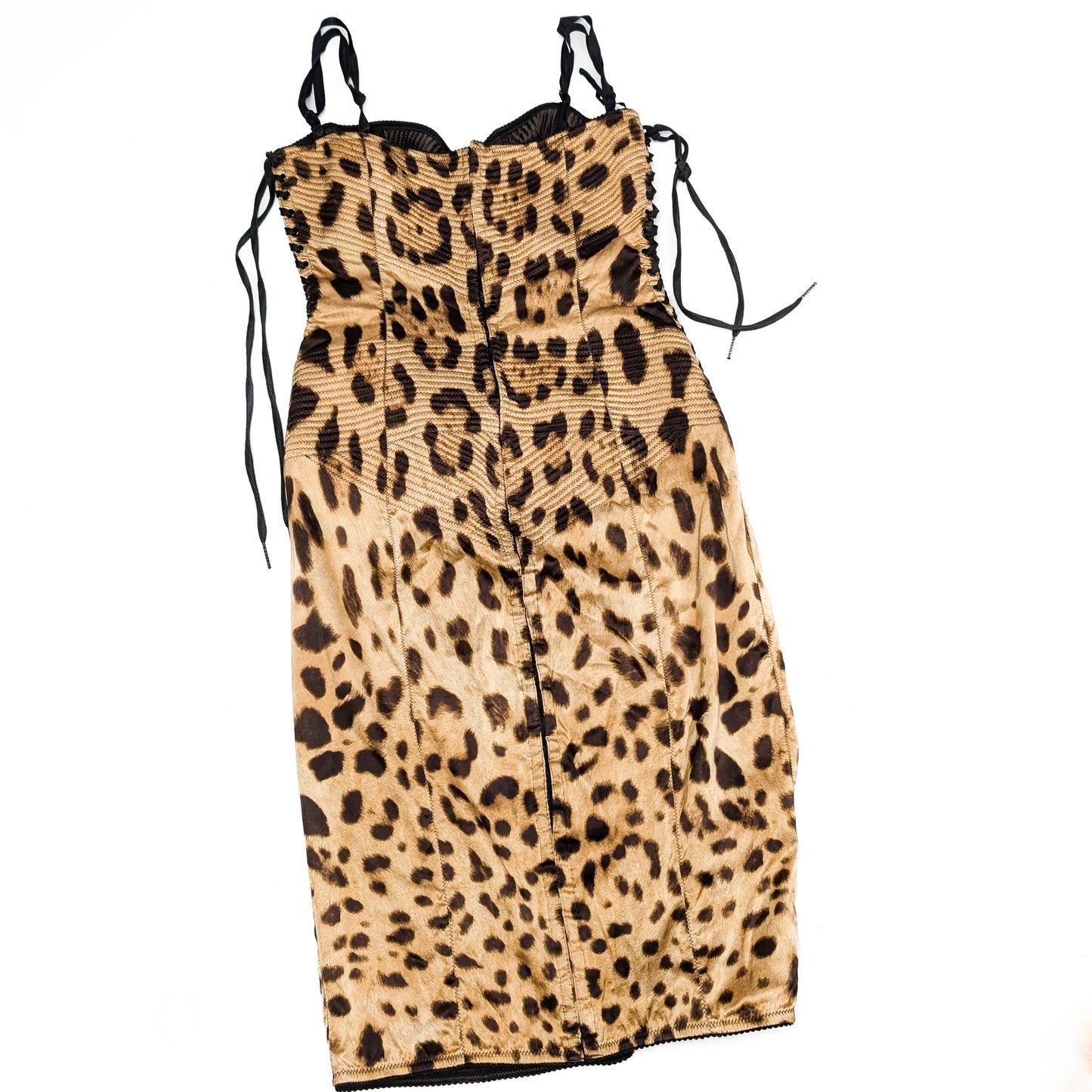 Dolce & Gabbana leopard corset strapless dress