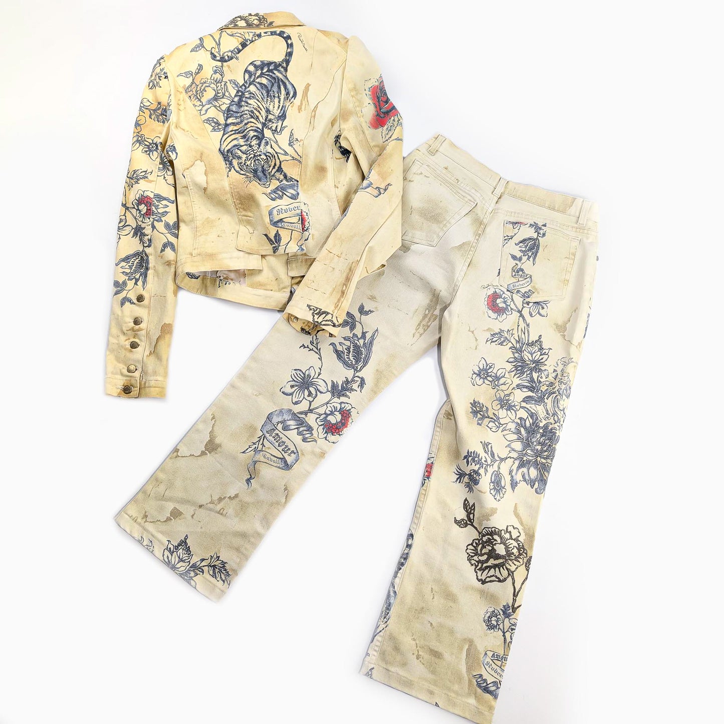 Cavalli "tattoo" pants set S/S 2003 - M