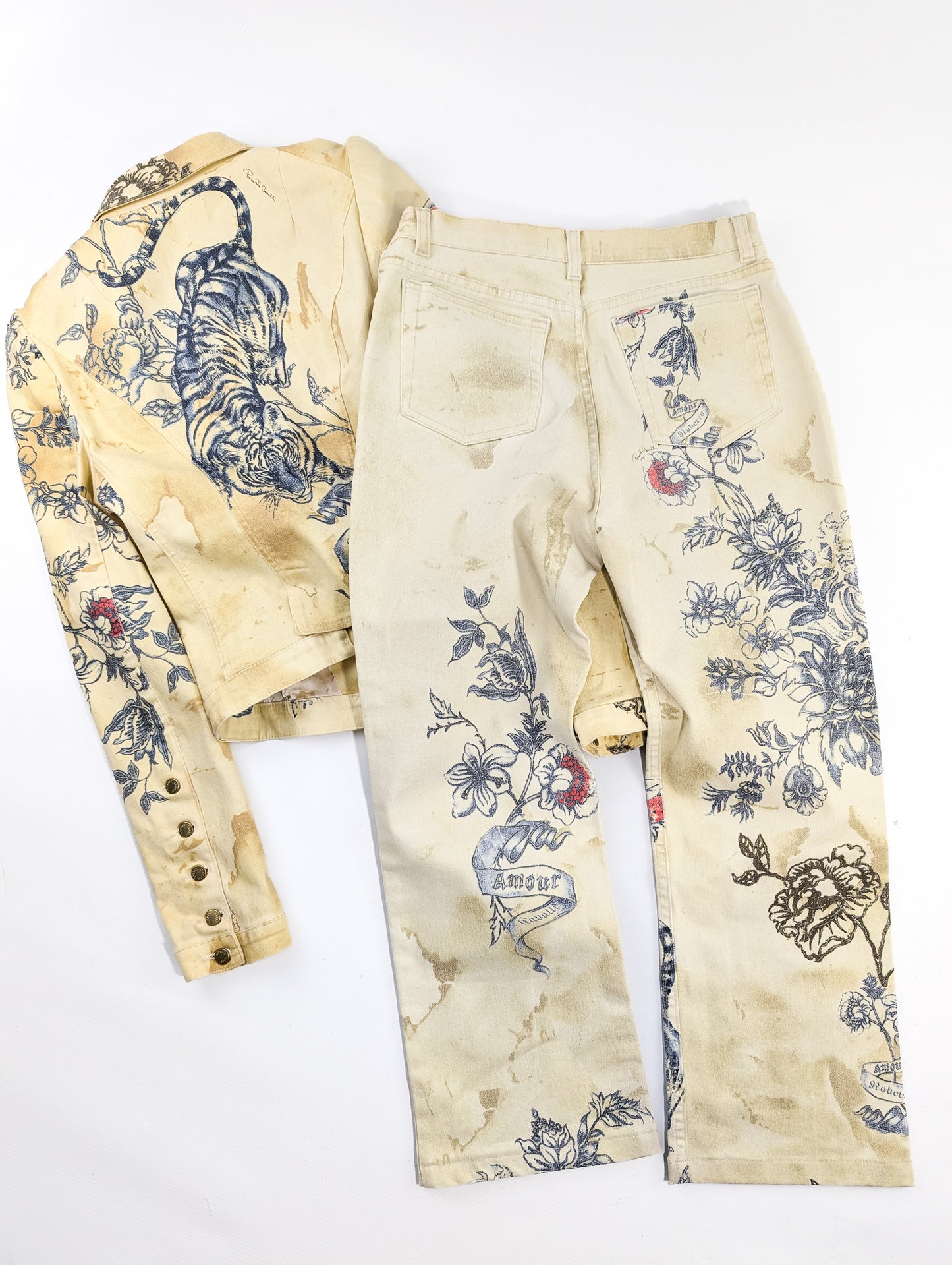 Cavalli "tattoo" pants set S/S 2003 - M
