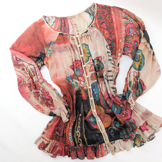 Silk blouse by John Galliano