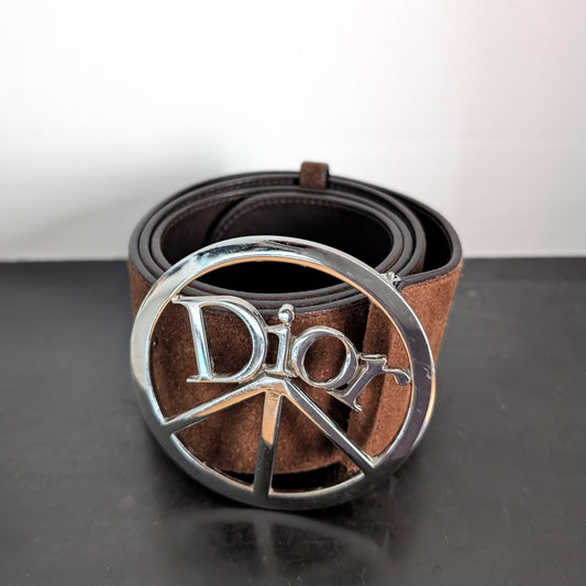 Brown suede belt by Galliano Peace and love - S/S 2005