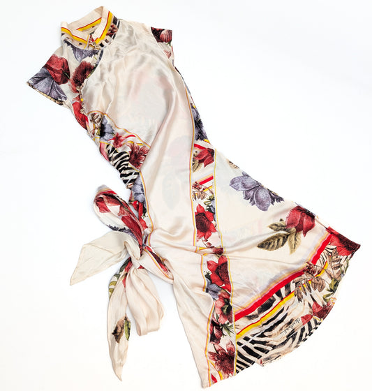 Cavalli silk floral pattern dress