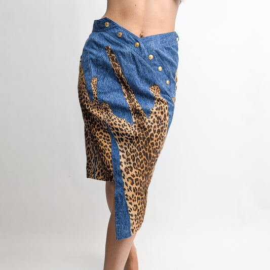 Dior by Galliano printed skirt from the F/W 2000 runway - M/L
