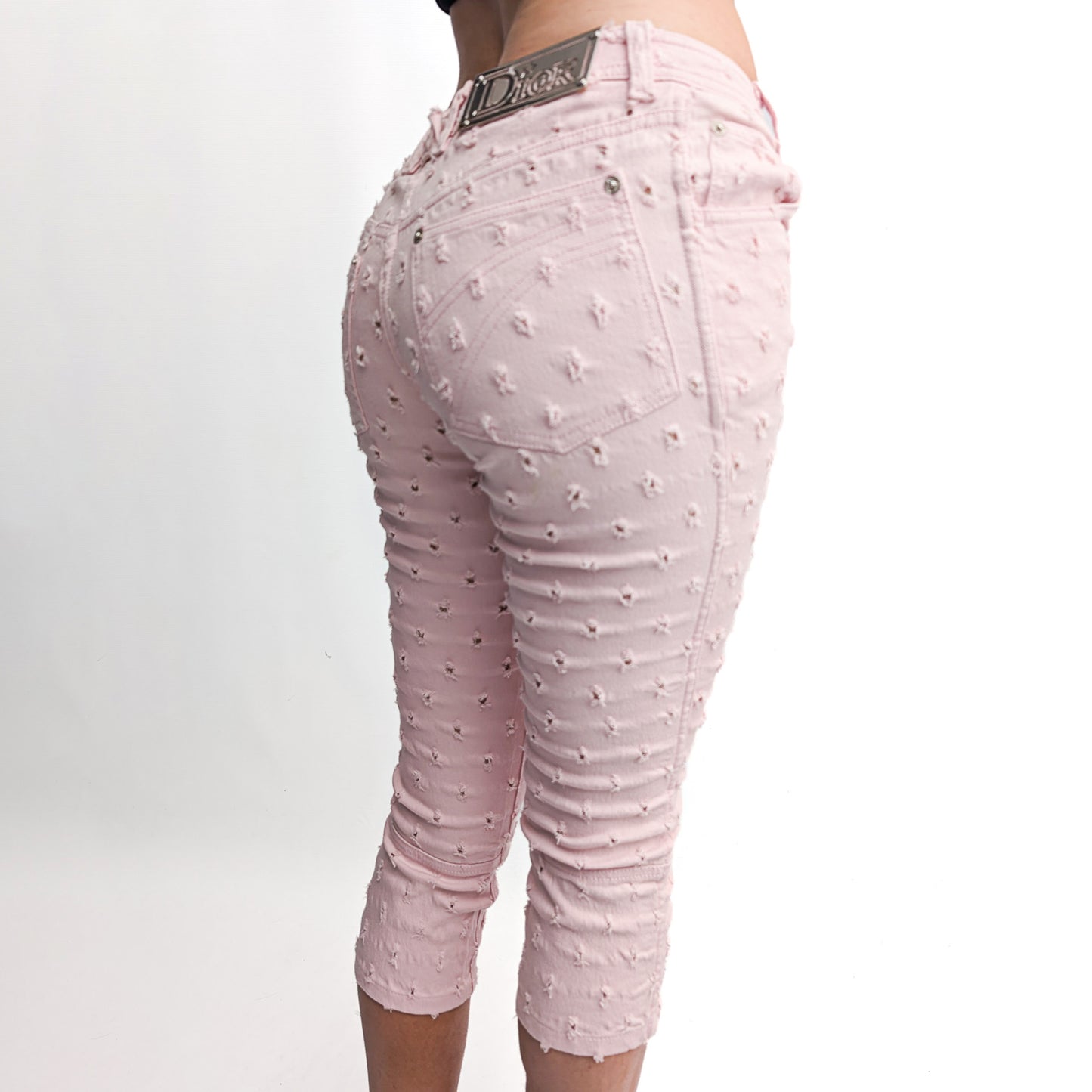Dior by Galliano pink pique capri - S