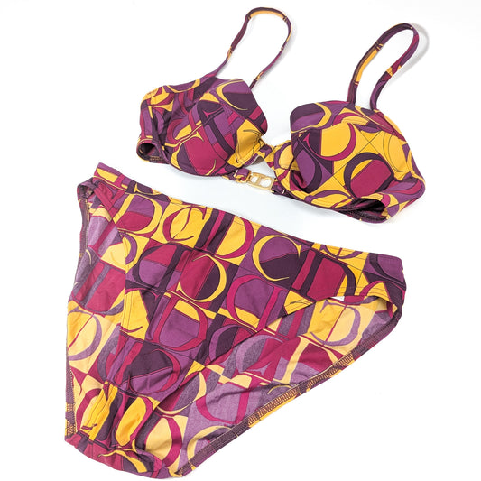 Dior by Galliano monogram 2-piece swimsuit