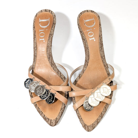Monogram Mules Embellished with Dior Coins by Galliano - EU39|UK6|US8