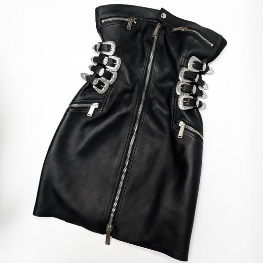 Gothika leather dress by Dsquared2, Spring/Summer 2018