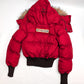 Dsquared2 short red fur puffer jacket