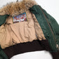 Dsquared2 short puffer jacket in green fur - S